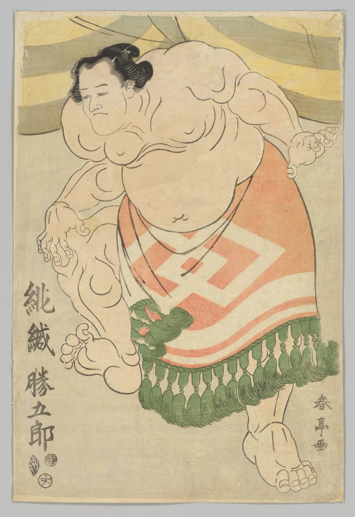 Sumo Wrestler Hiodoshi Katsugorō | Katsukawa Shuntei - 浮世繪畫廊