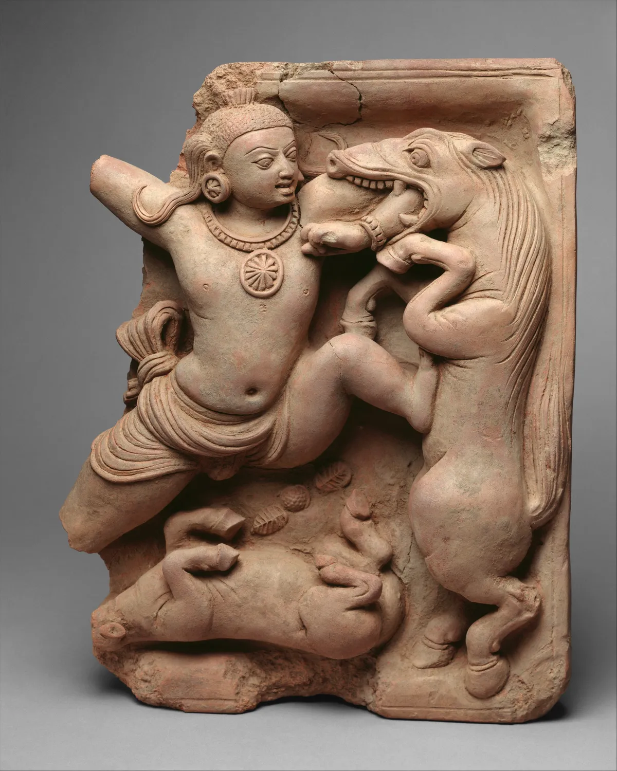Krishna Killing the Horse Demon Keshi | 浮世繪妖怪藝術