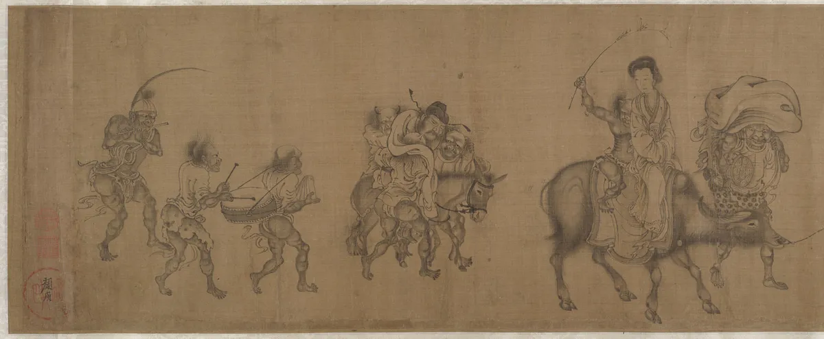 The Demon Queller Zhong Kui Giving His Sister Away in Marriage | 浮世繪妖怪藝術
