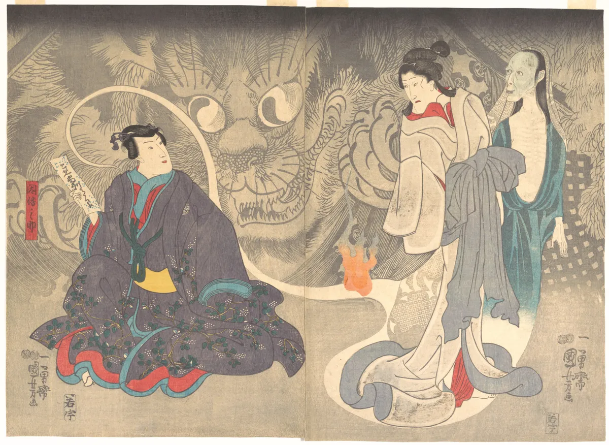 Scene from a Ghost Story: The Okazaki Cat Demon | 浮世繪妖怪藝術