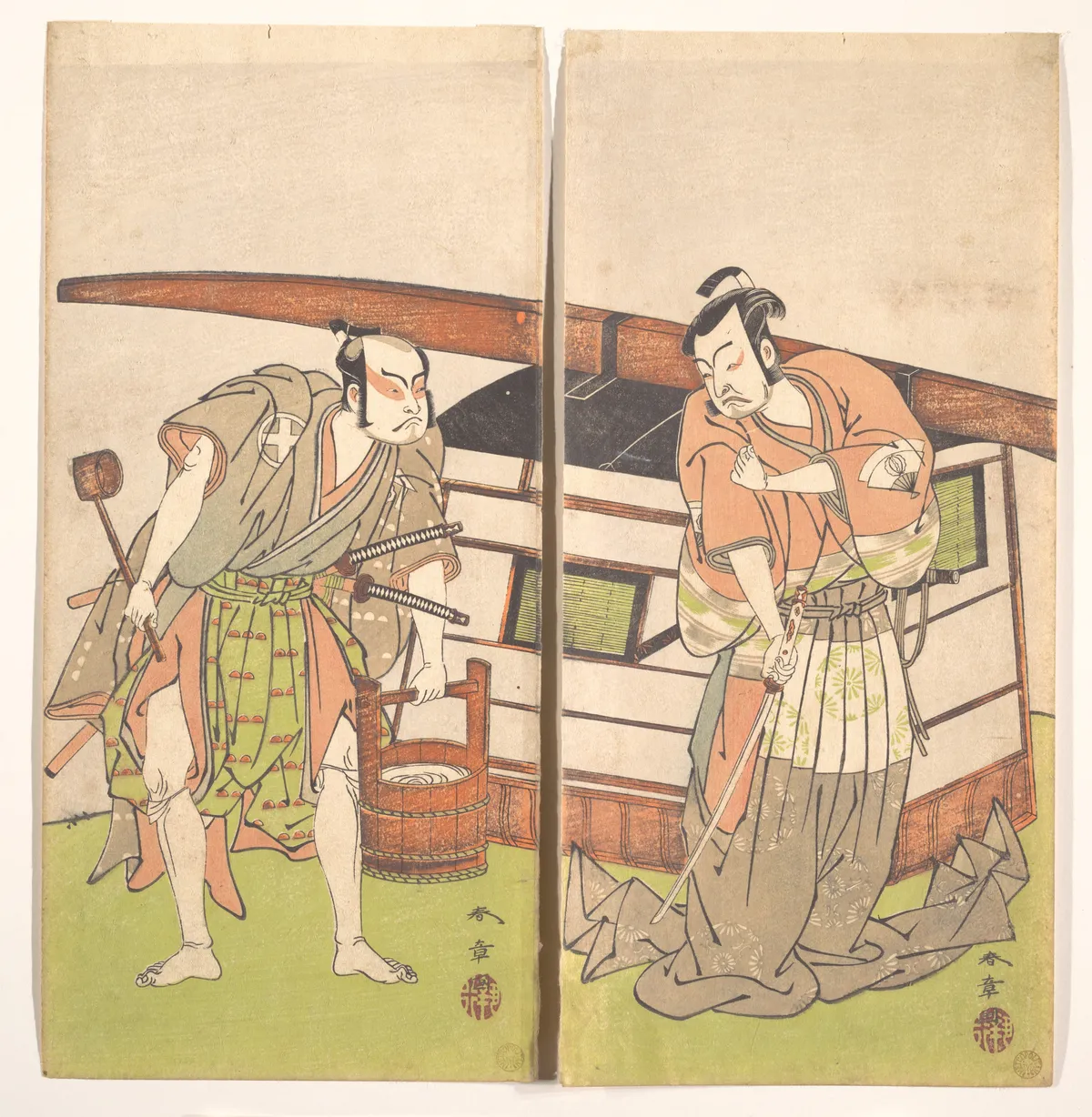 The Actor Otani Hiroji III and the Actor Onoe Kikugoro I | Katsukawa Shunshō 勝川春章 - 浮世繪畫廊