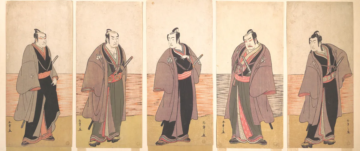 Ichikawa Danjuro V as a Chivalrous Commoner (Gonin Otoko) from the Play "Hatsumonbi kuruwa Soga" | Katsukawa Shunshō 勝川春章 - 浮世繪畫廊