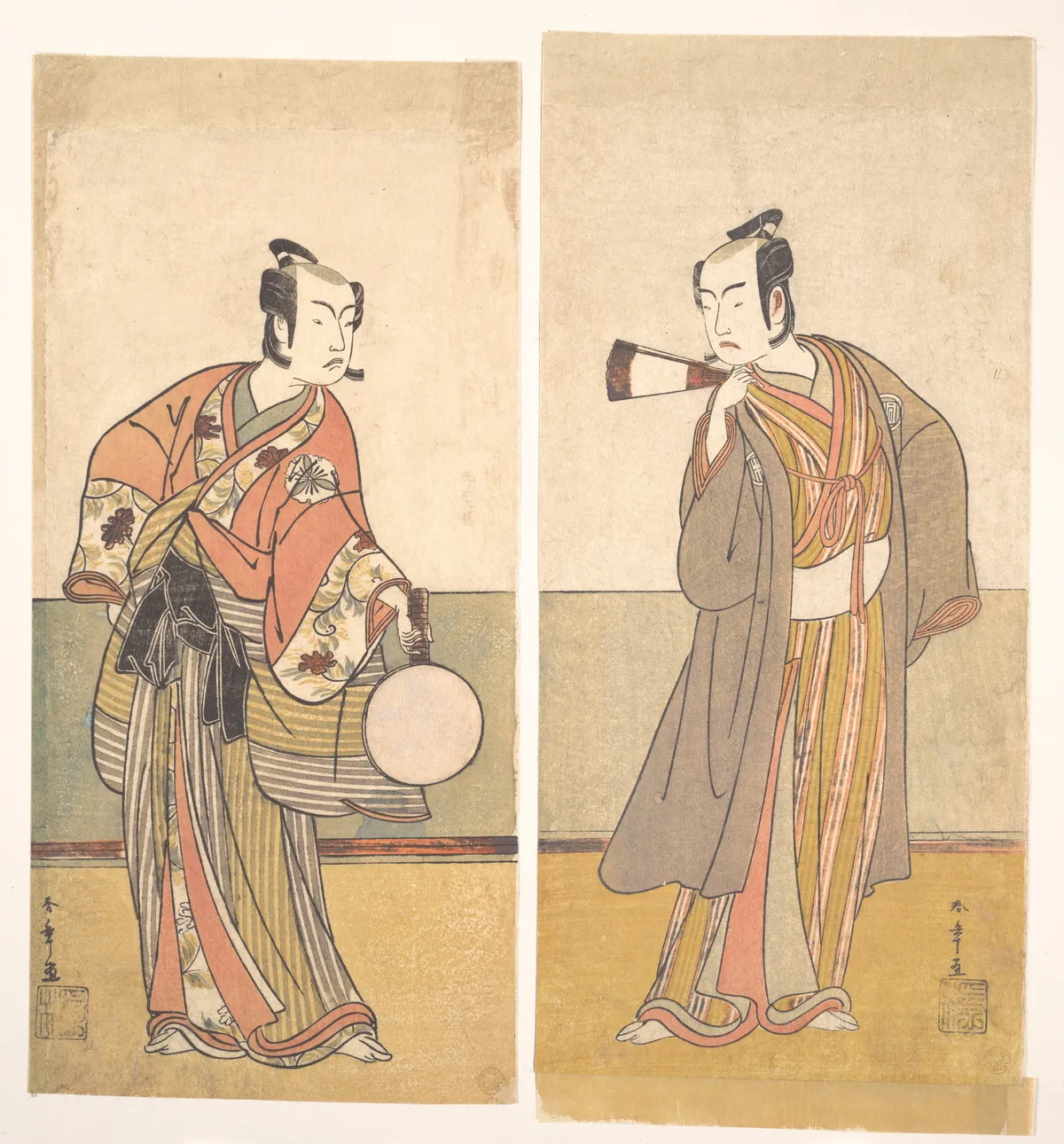 The Actors the Fourth Matsumoto Koshiro and the Arashi Sangoro | Katsukawa Shunshō 勝川春章 - 浮世繪畫廊