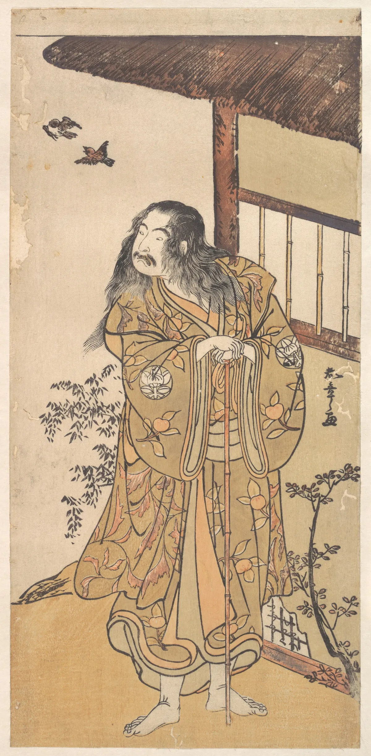The Ninth Ichimura Uzaemon in the role of Shunkan | Katsukawa Shunshō 勝川春章 - 浮世繪畫廊