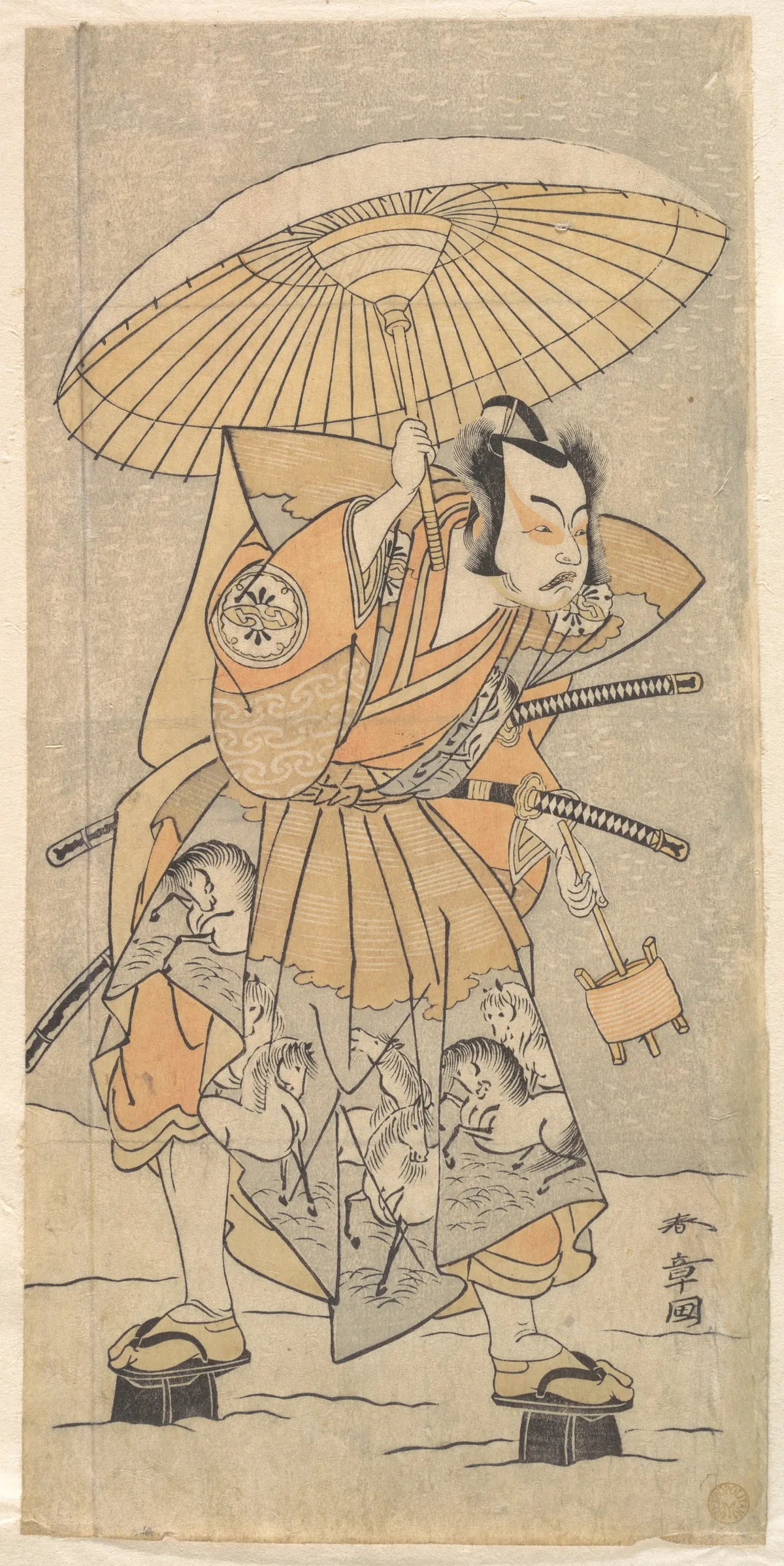 The Second Nakamura Juzo as a Samurai | Katsukawa Shunshō 勝川春章 - 浮世繪畫廊