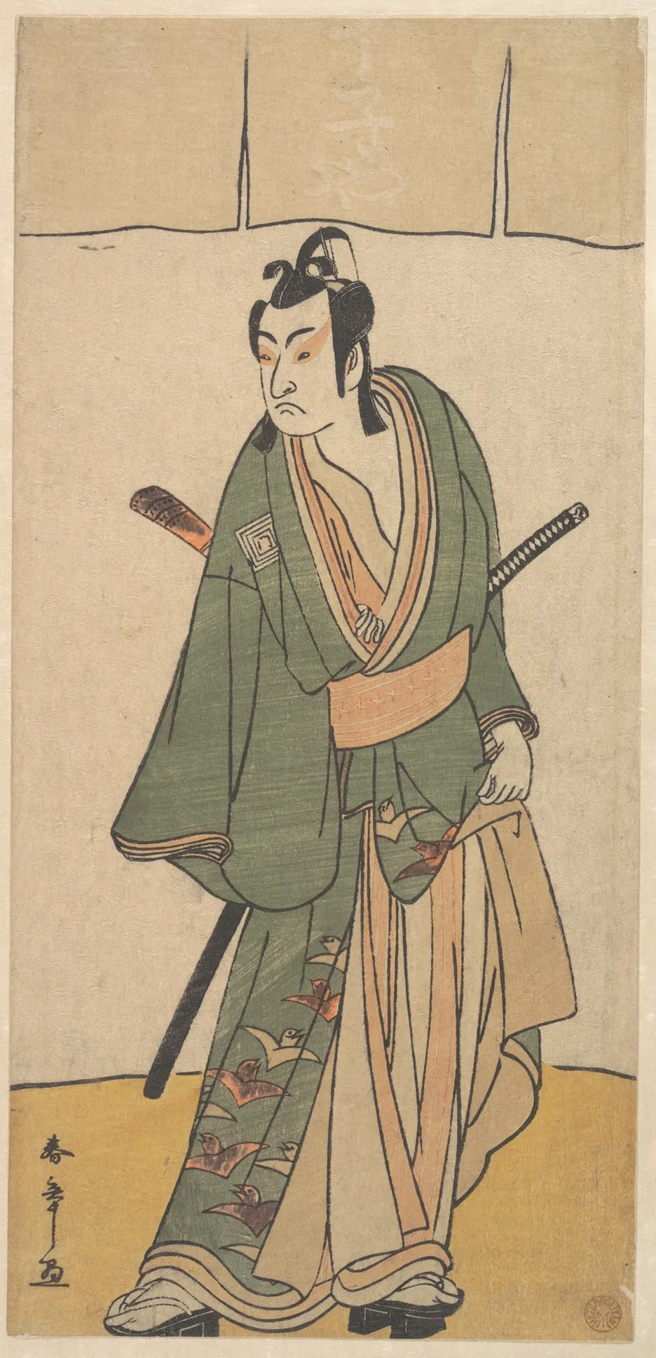 The Second Ichikawa Monnosuke in the role of Soga no Juro Sukenari | Katsukawa Shunshō 勝川春章 - 浮世繪畫廊