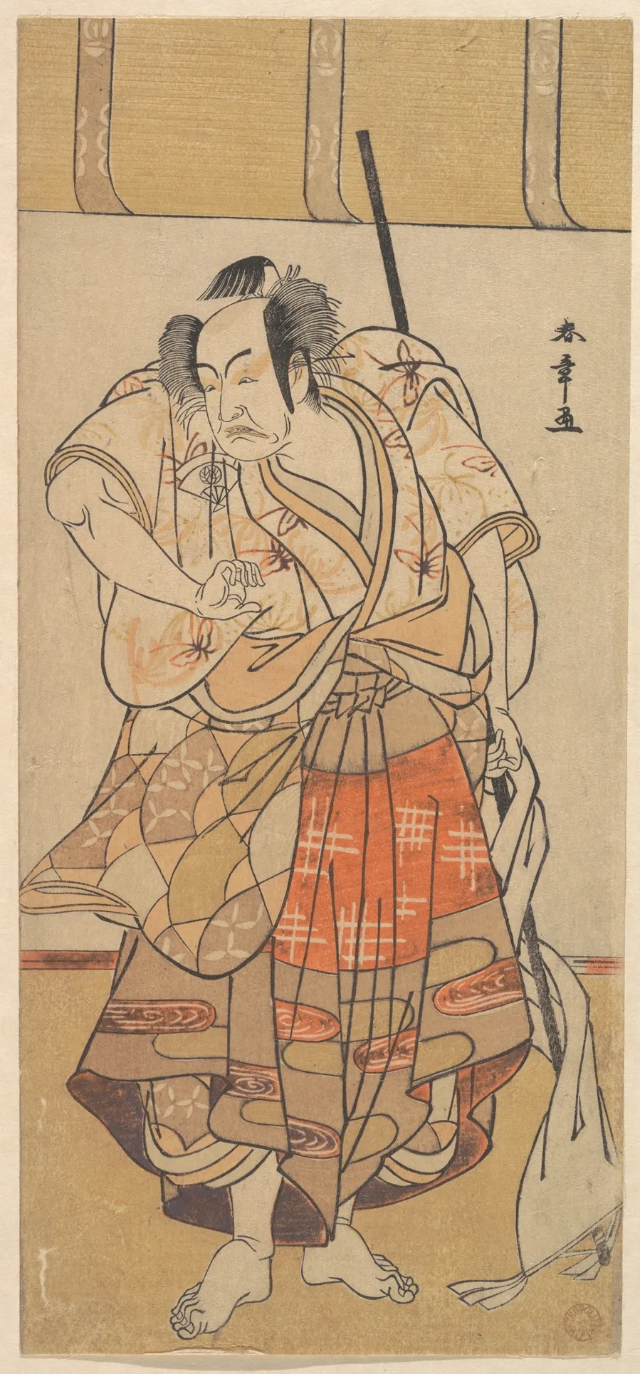 The First Onoe Kikugoro as an Angry Man | Katsukawa Shunshō 勝川春章 - 浮世繪畫廊