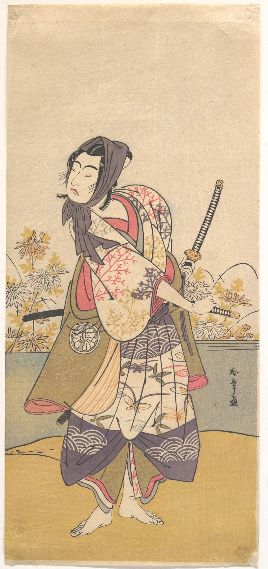 The Third Segawa Kikunojō in the Role of Soga no Gorō Tokimune | Katsukawa Shunshō 勝川春章 - 浮世繪畫廊