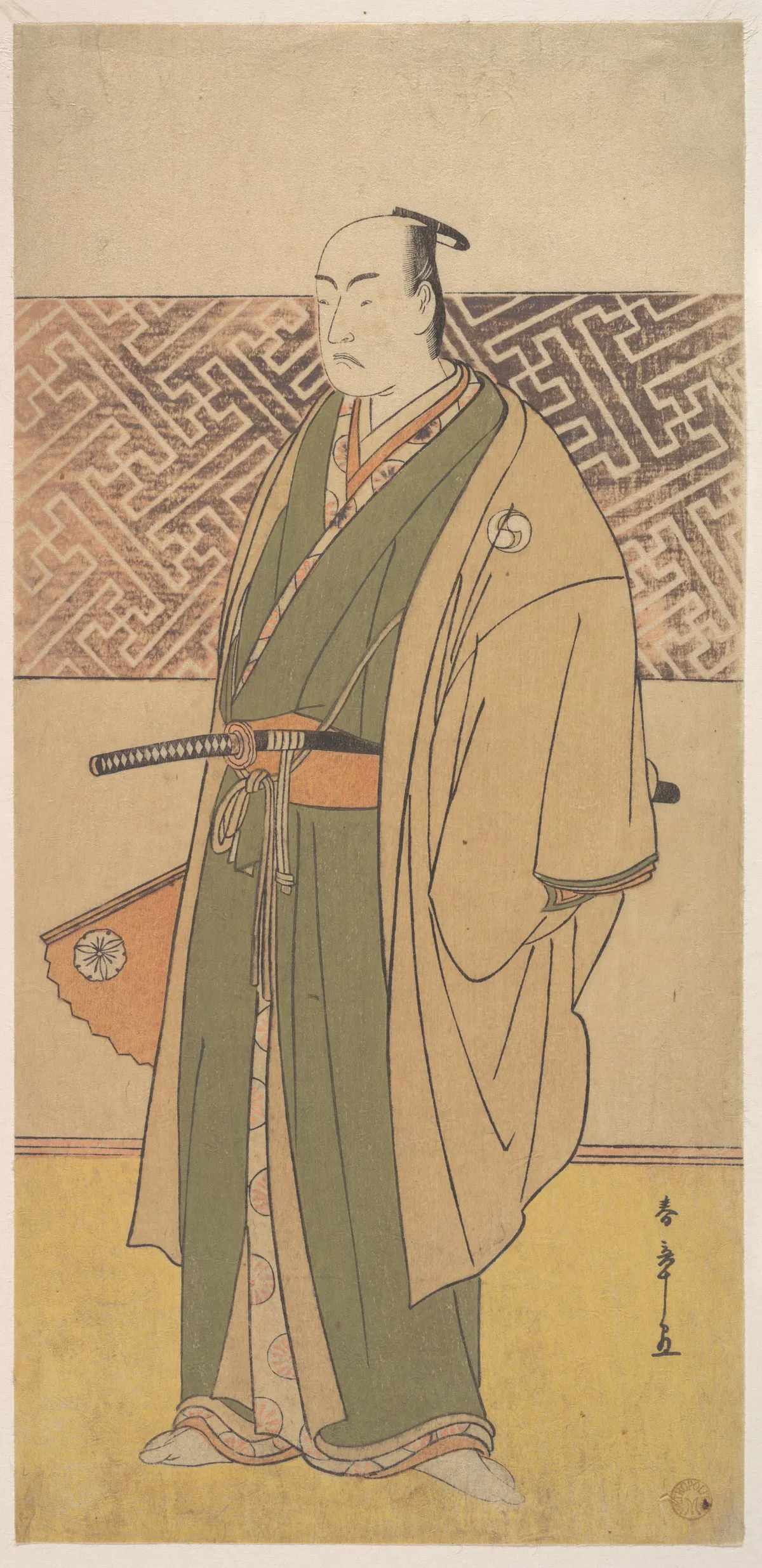 The Fourth Matsumoto Koshiro in the Role of Oboshi Yuranosuke | Katsukawa Shunshō 勝川春章 - 浮世繪畫廊