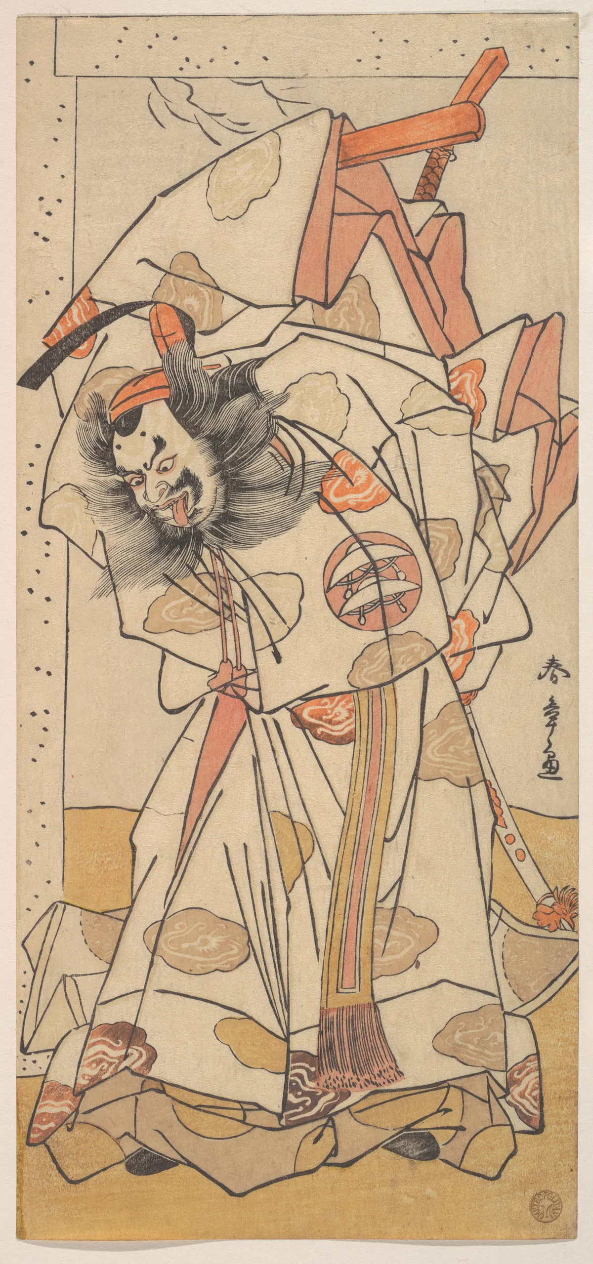 The Second Nakajima Mihoemon in the Role of Sadaijin Jihei | Katsukawa Shunshō 勝川春章 - 浮世繪畫廊
