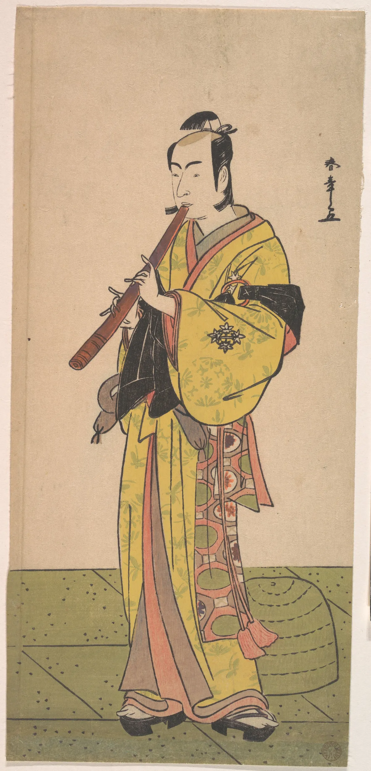 Ichikawa Bennosuke as a Man in Komuso Attire | Katsukawa Shunshō 勝川春章 - 浮世繪畫廊