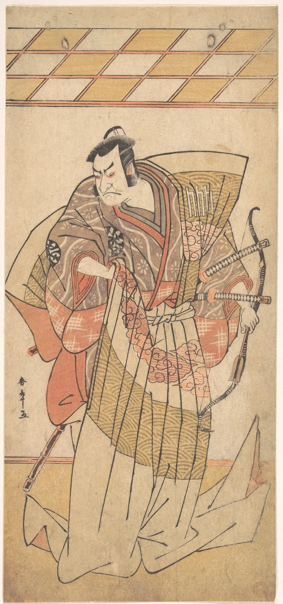 The First Nakamura Nakazo as a Man of High Rank Attired in Naga-Bakama | Katsukawa Shunshō 勝川春章 - 浮世繪畫廊