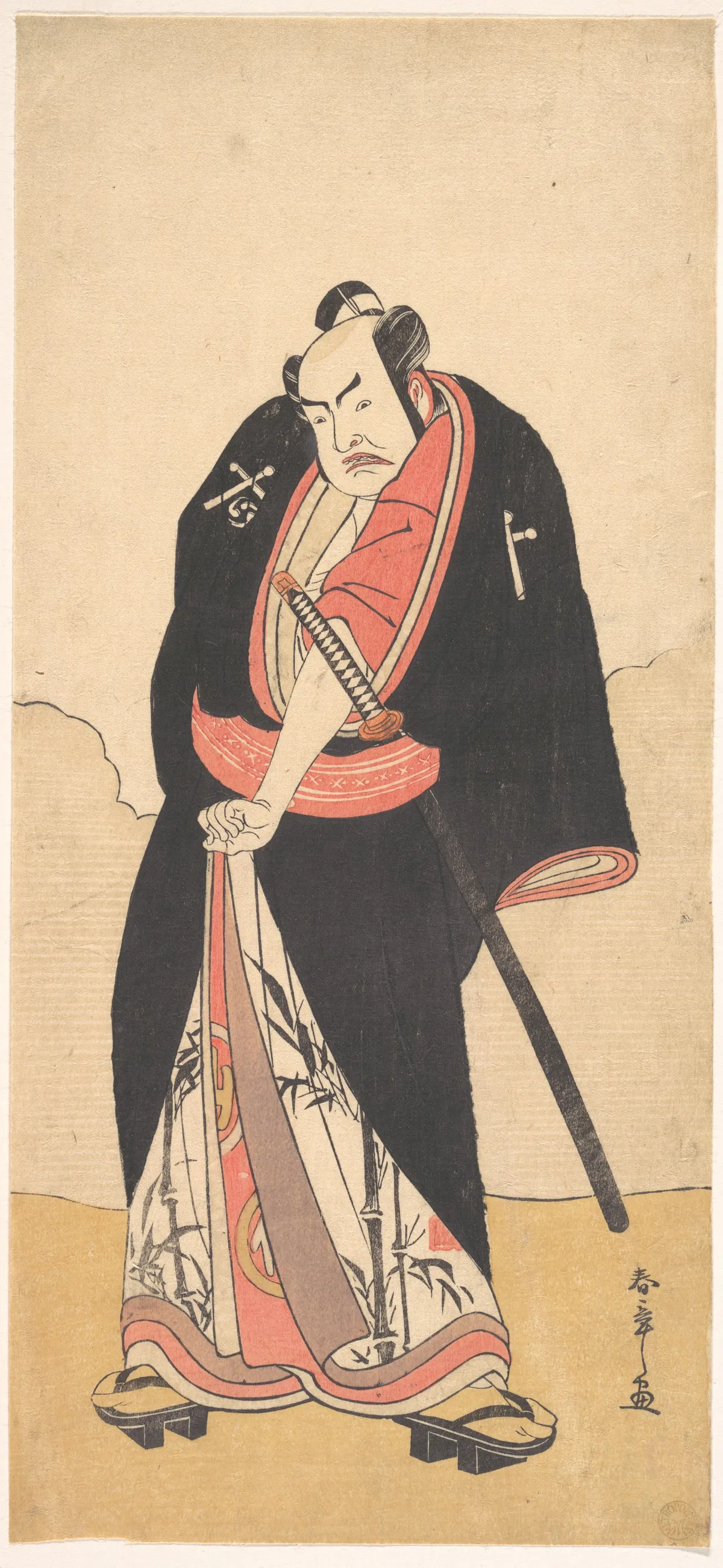 Kabuki Actor Nakamura Sukegorō II as Kaminari Shōkurō | Katsukawa Shunshō 勝川春章 - 浮世繪畫廊