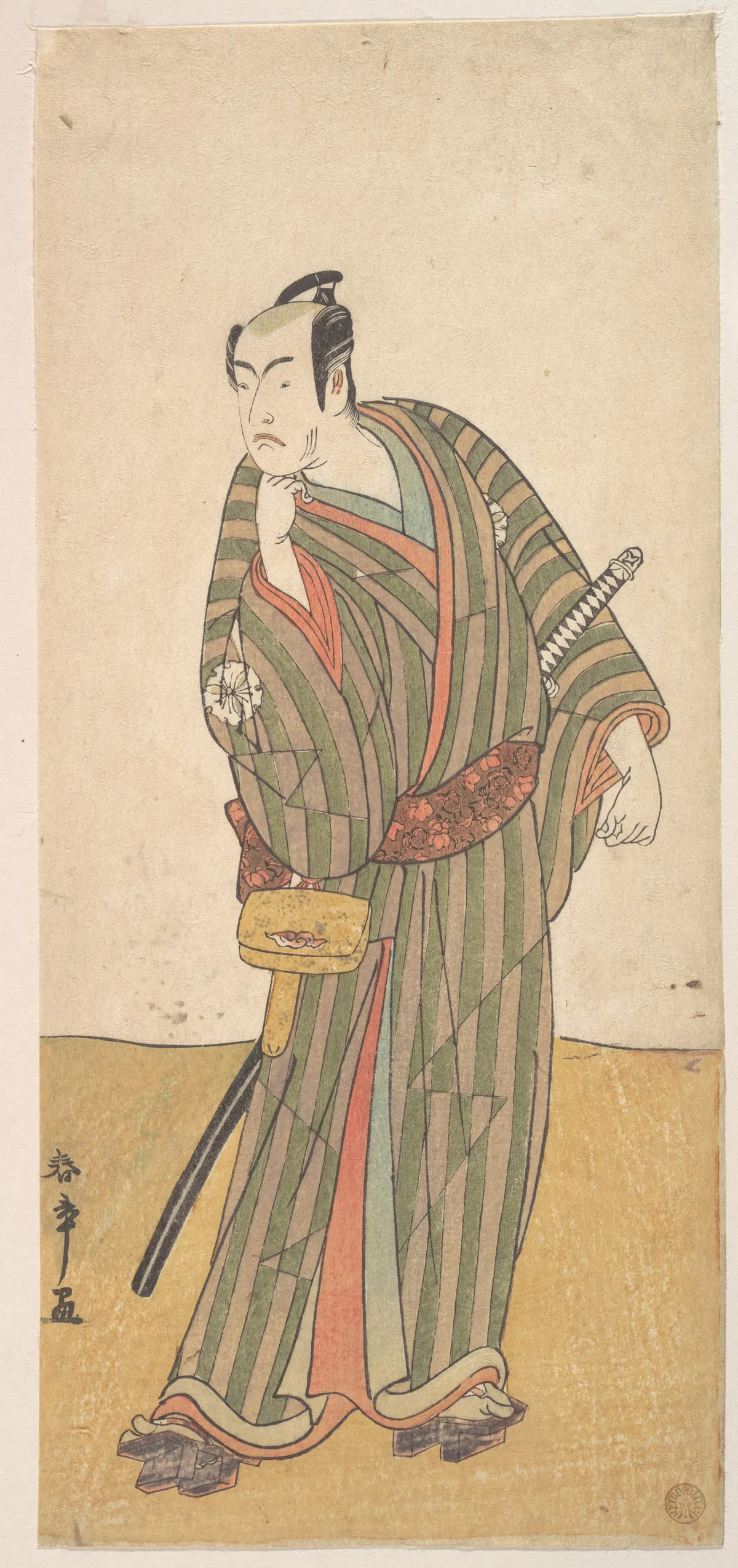 The Fourth Matsumoto Koshiro as an Otokodate Standing | Katsukawa Shunshō 勝川春章 - 浮世繪畫廊