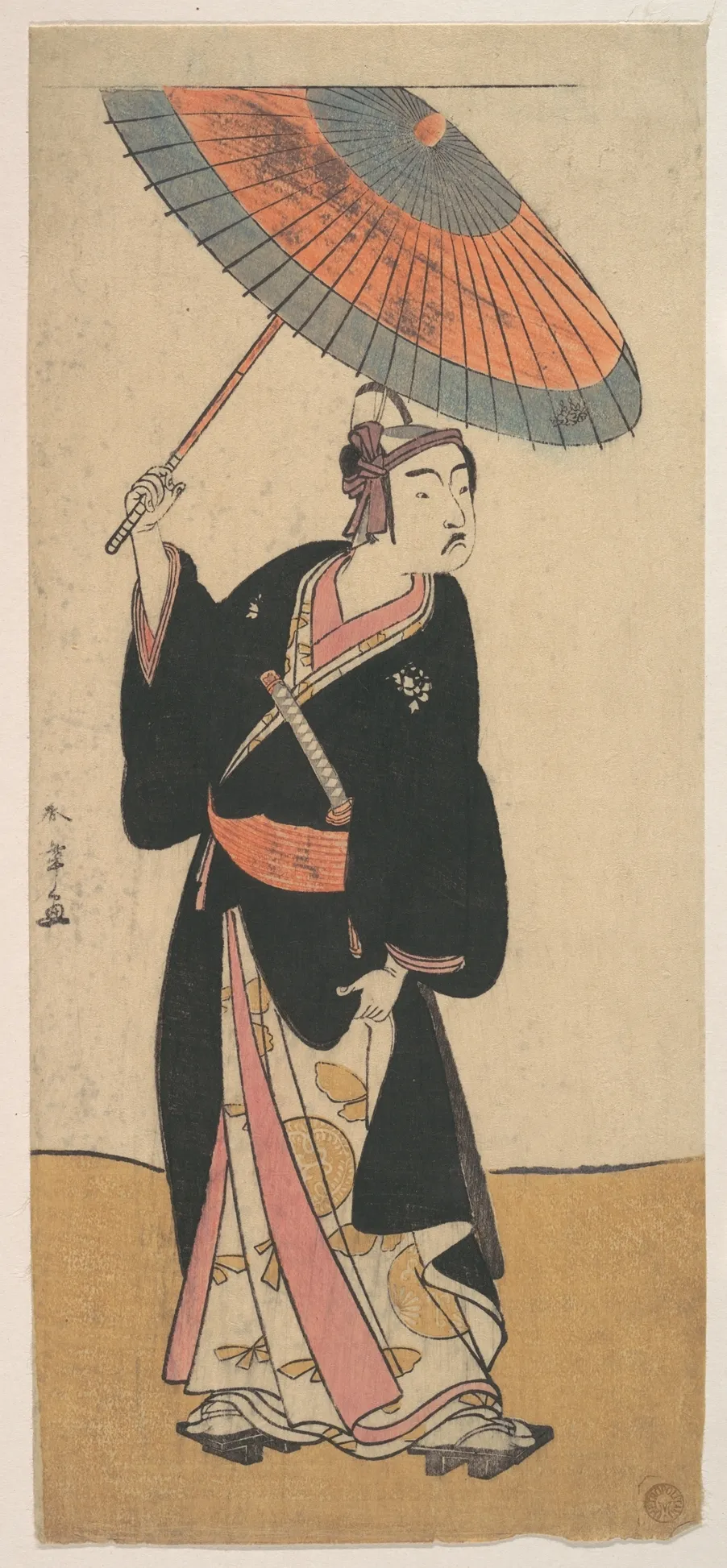 The Third Ichikawa Yaozo in the Role of Otokodate Sukeroku | Katsukawa Shunshō 勝川春章 - 浮世繪畫廊