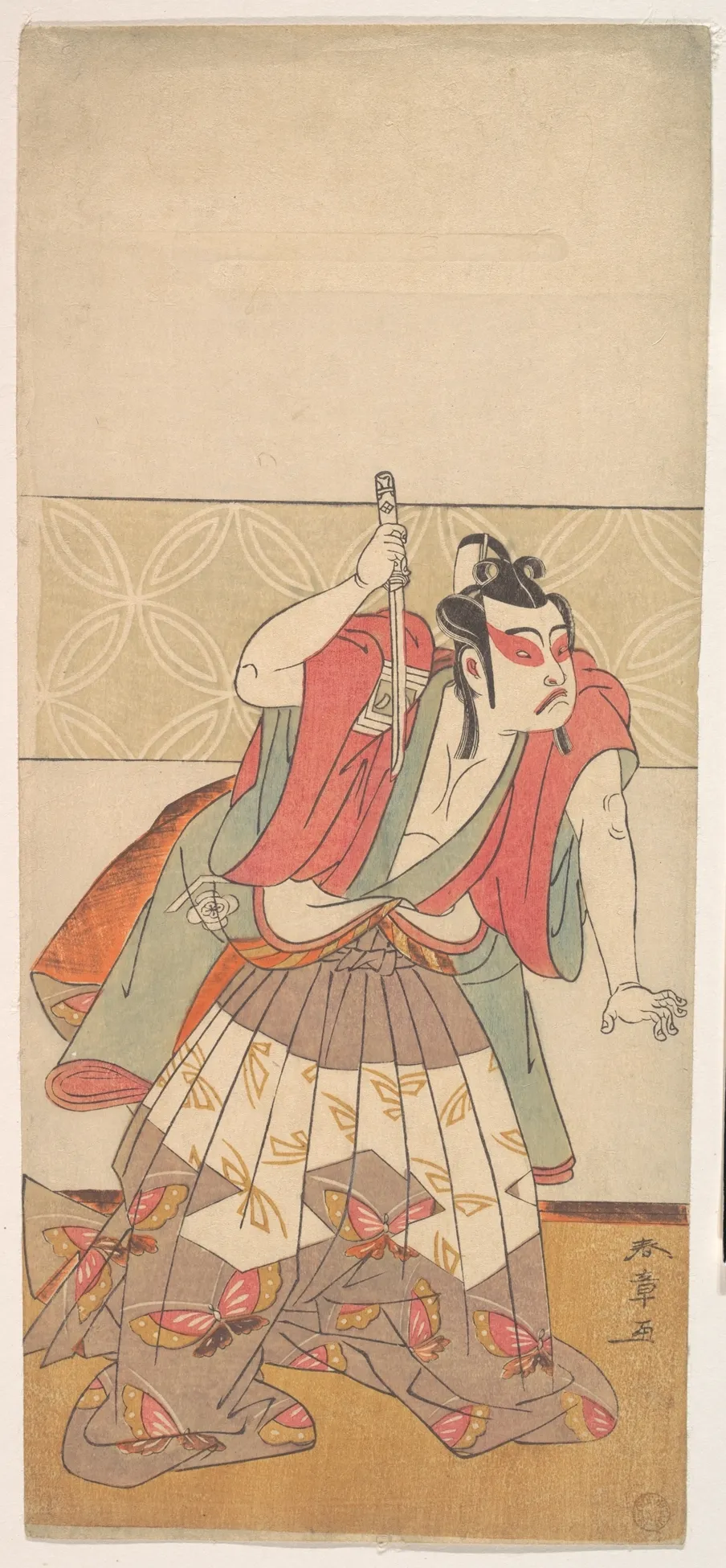 The Second Ichikawa Yaozo in the Role of Soga no Goro | Katsukawa Shunshō 勝川春章 - 浮世繪畫廊