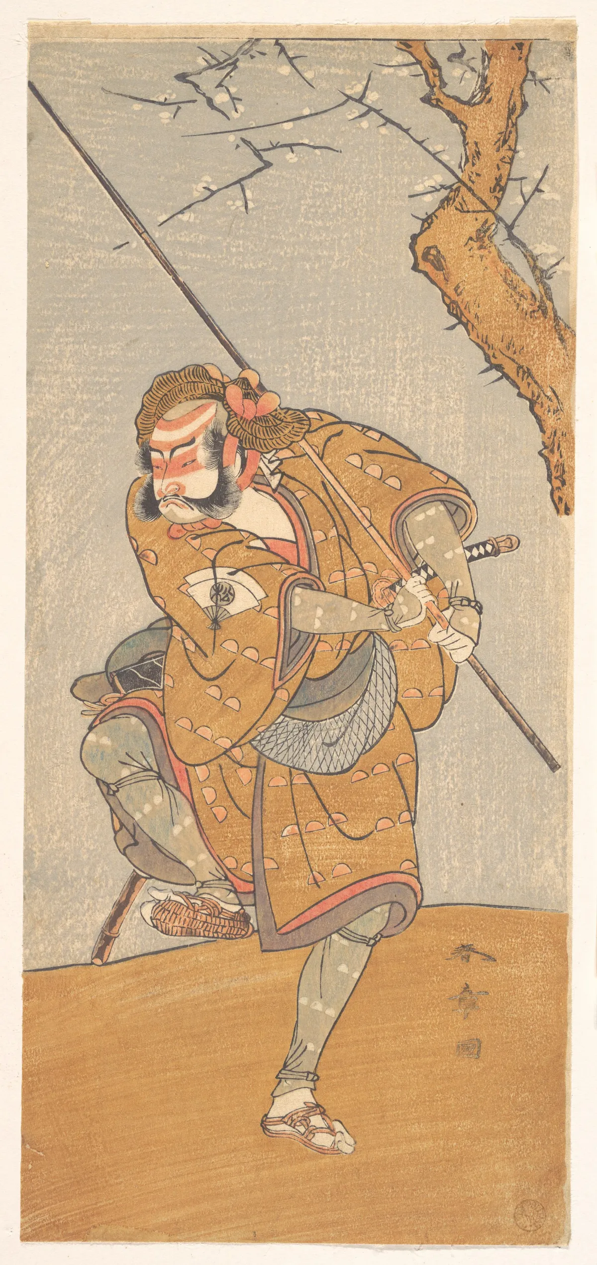 Onoe Matsusuke in the Role of Asahina in "Edo no Haru Meisho Soga" | Katsukawa Shunshō 勝川春章 - 浮世繪畫廊