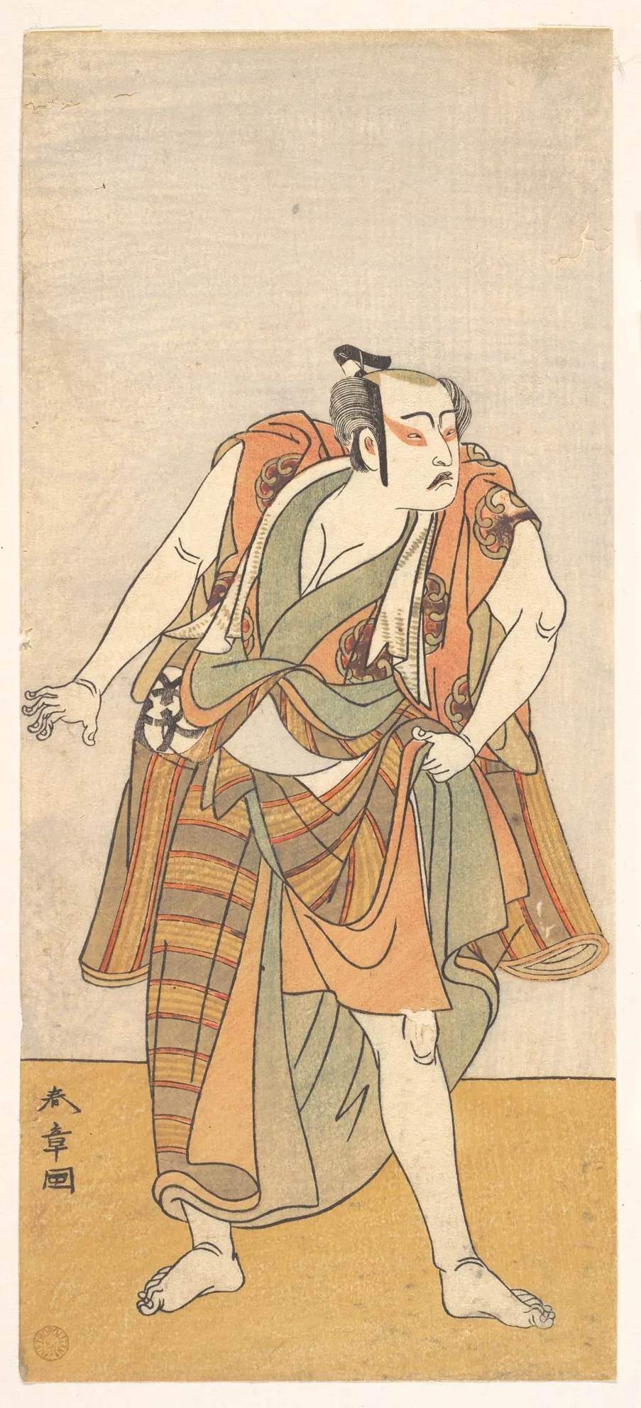 The First Bando Mitsugoro as an Unarmed Man | Katsukawa Shunshō 勝川春章 - 浮世繪畫廊