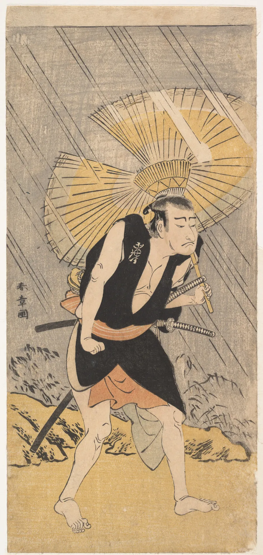 The Actor Nakamura Nakazō in the Role of Ono Sadakurō | Katsukawa Shunshō 勝川春章 - 浮世繪畫廊