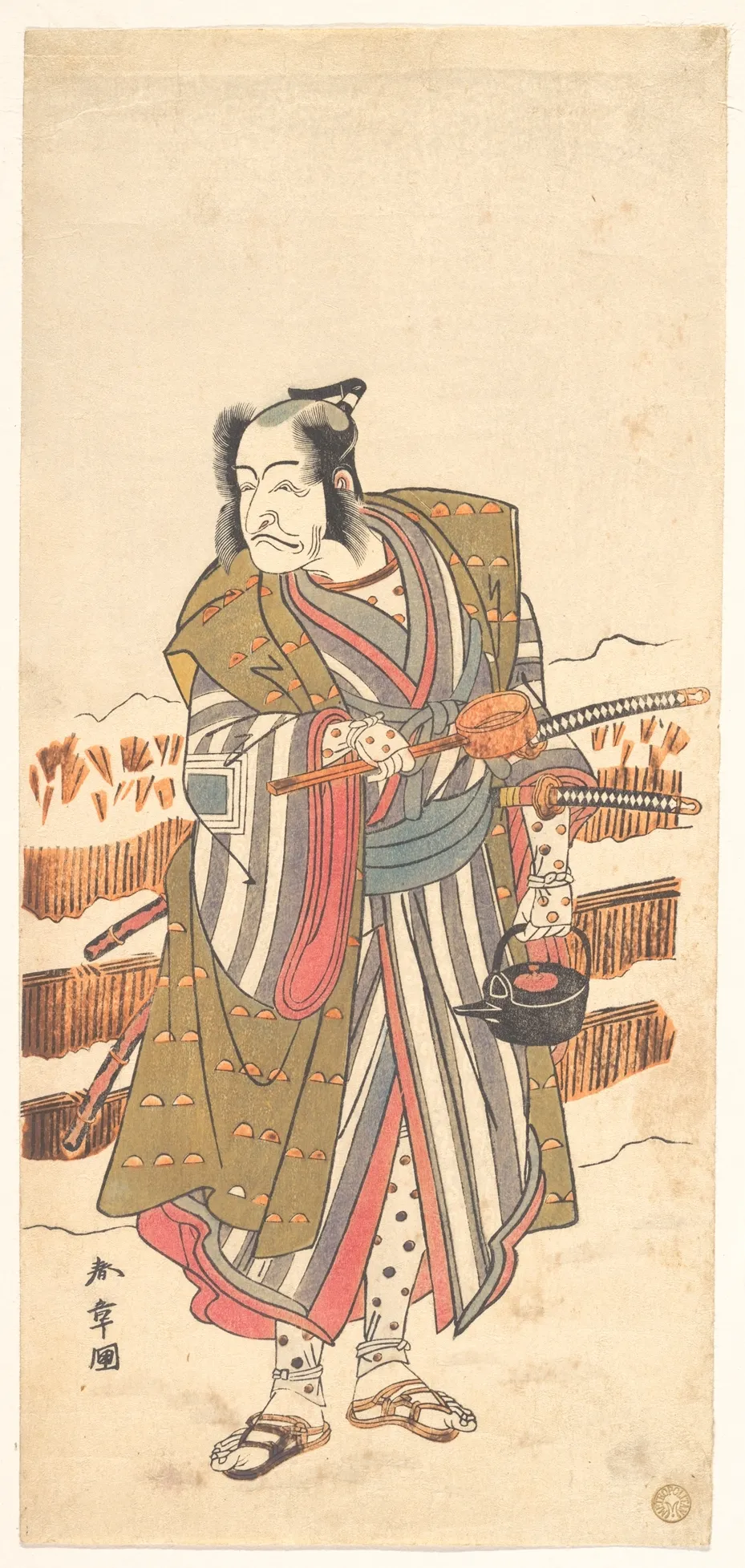 Ichikawa Ebizo (the Fourth Ichikawa Danjuro) as a Samurai | Katsukawa Shunshō 勝川春章 - 浮世繪畫廊