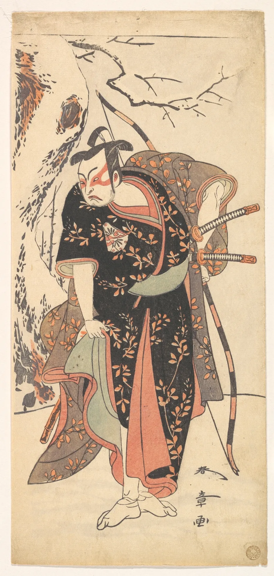 The Second Nakamura Juzo as a Samurai of High Rank | Katsukawa Shunshō 勝川春章 - 浮世繪畫廊