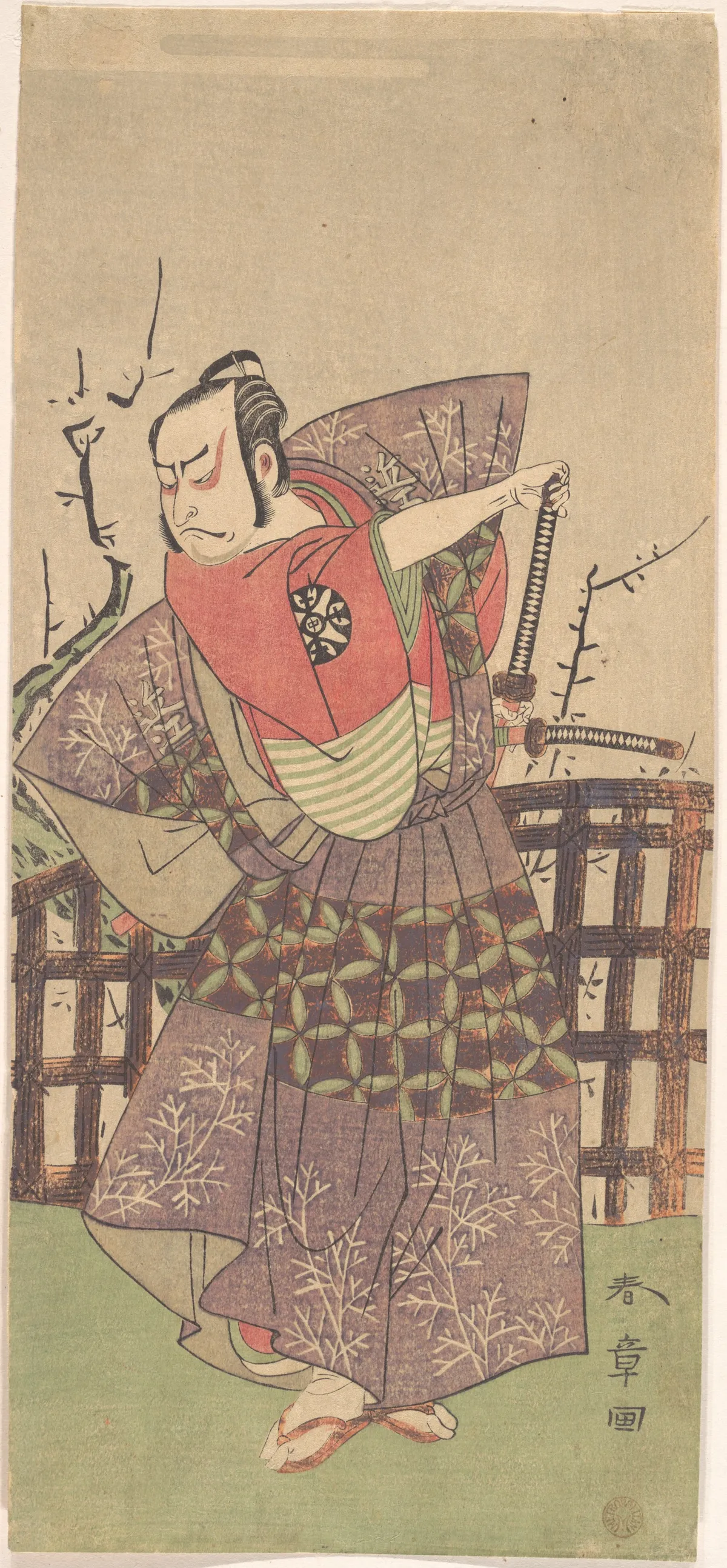 The First Nakamura Nakazo as a Samurai Dressed in Kamishimo | Katsukawa Shunshō 勝川春章 - 浮世繪畫廊