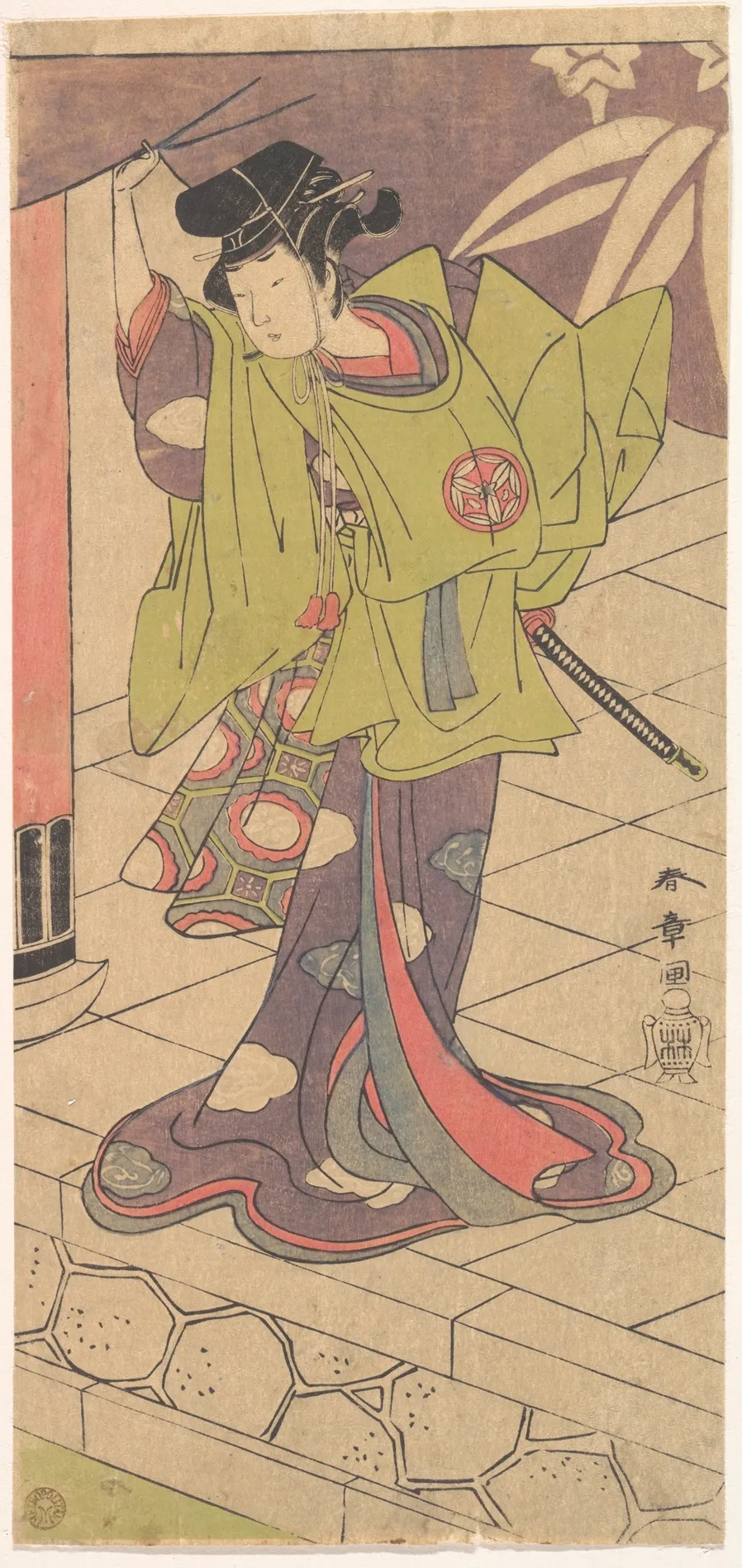 The 2nd Yamashita Kinsaku in the Role of Tsukisayo | Katsukawa Shunshō 勝川春章 - 浮世繪畫廊