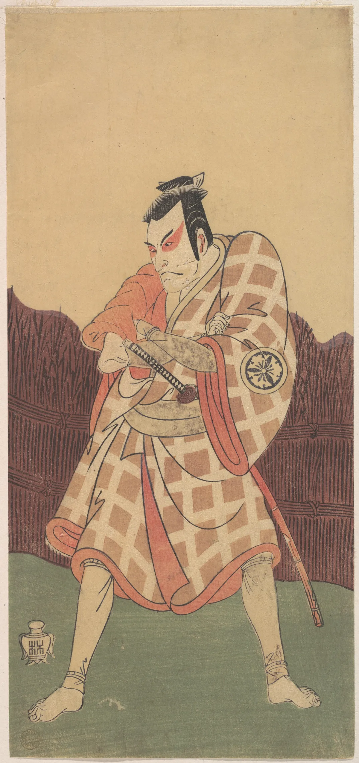 The Third Matsumoto Koshiro in the Role of Matsuomaru in "Sugawara" | Katsukawa Shunshō 勝川春章 - 浮世繪畫廊