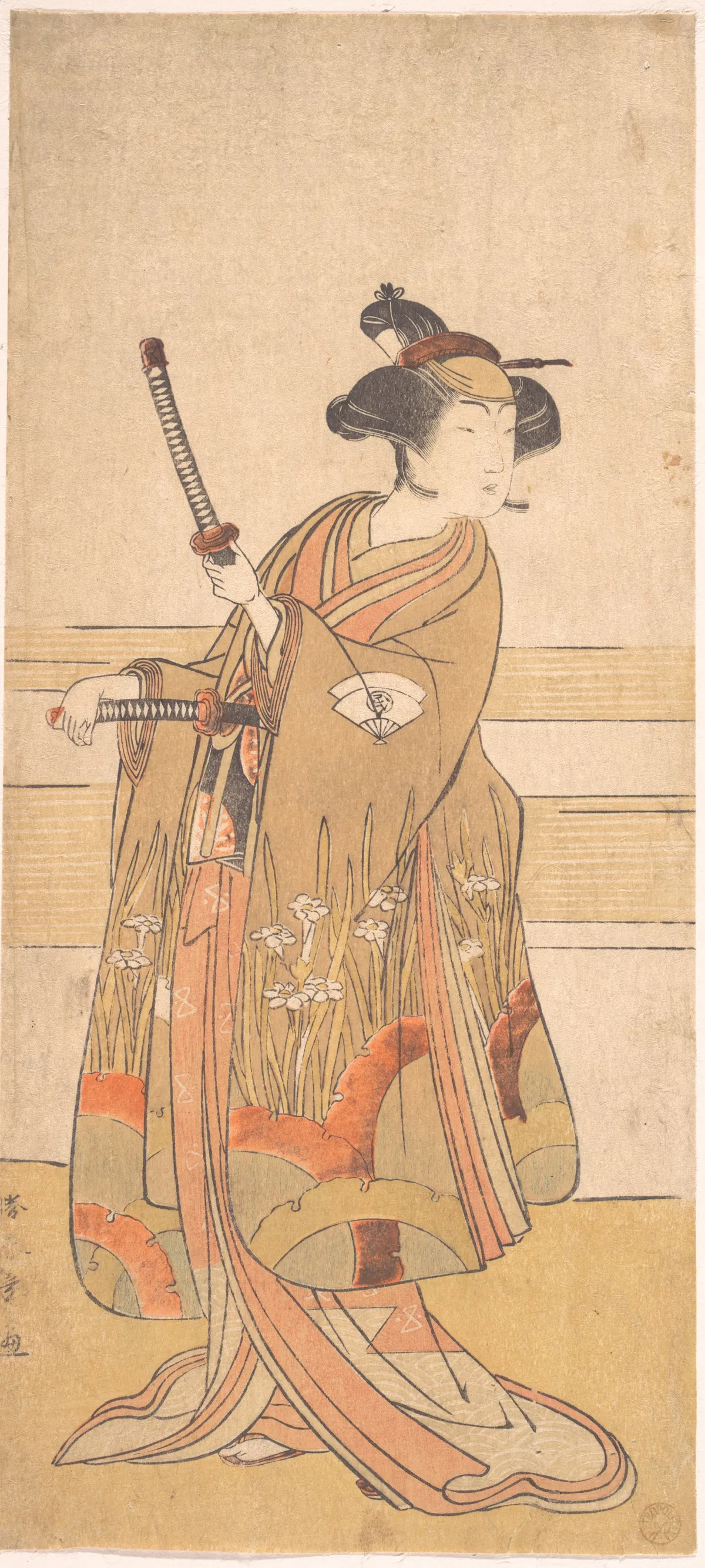 Onoe Tamizo as a Samurai Woman | Katsukawa Shunshō 勝川春章 - 浮世繪畫廊