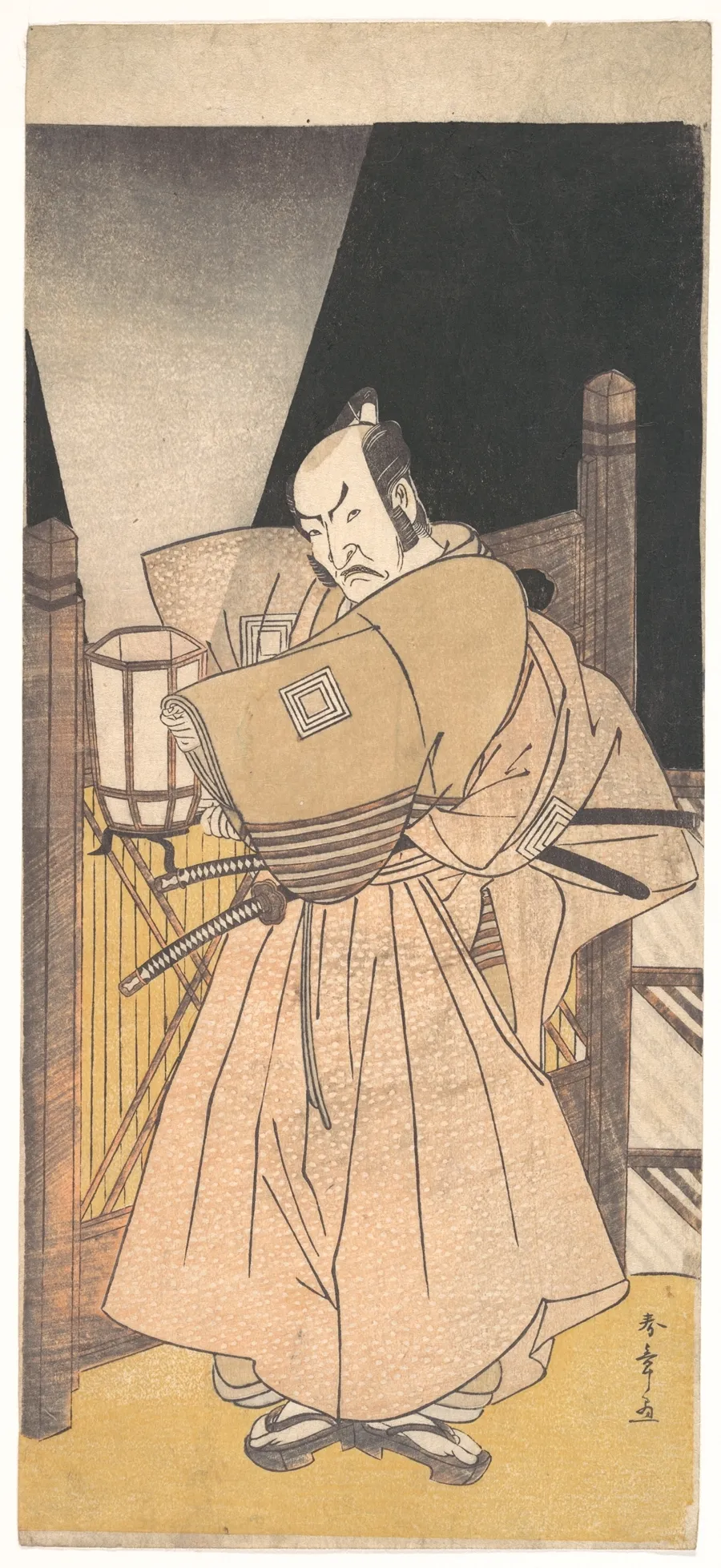 Ichikawa Danzo IV in the Role of a Samurai | Katsukawa Shunshō 勝川春章 - 浮世繪畫廊