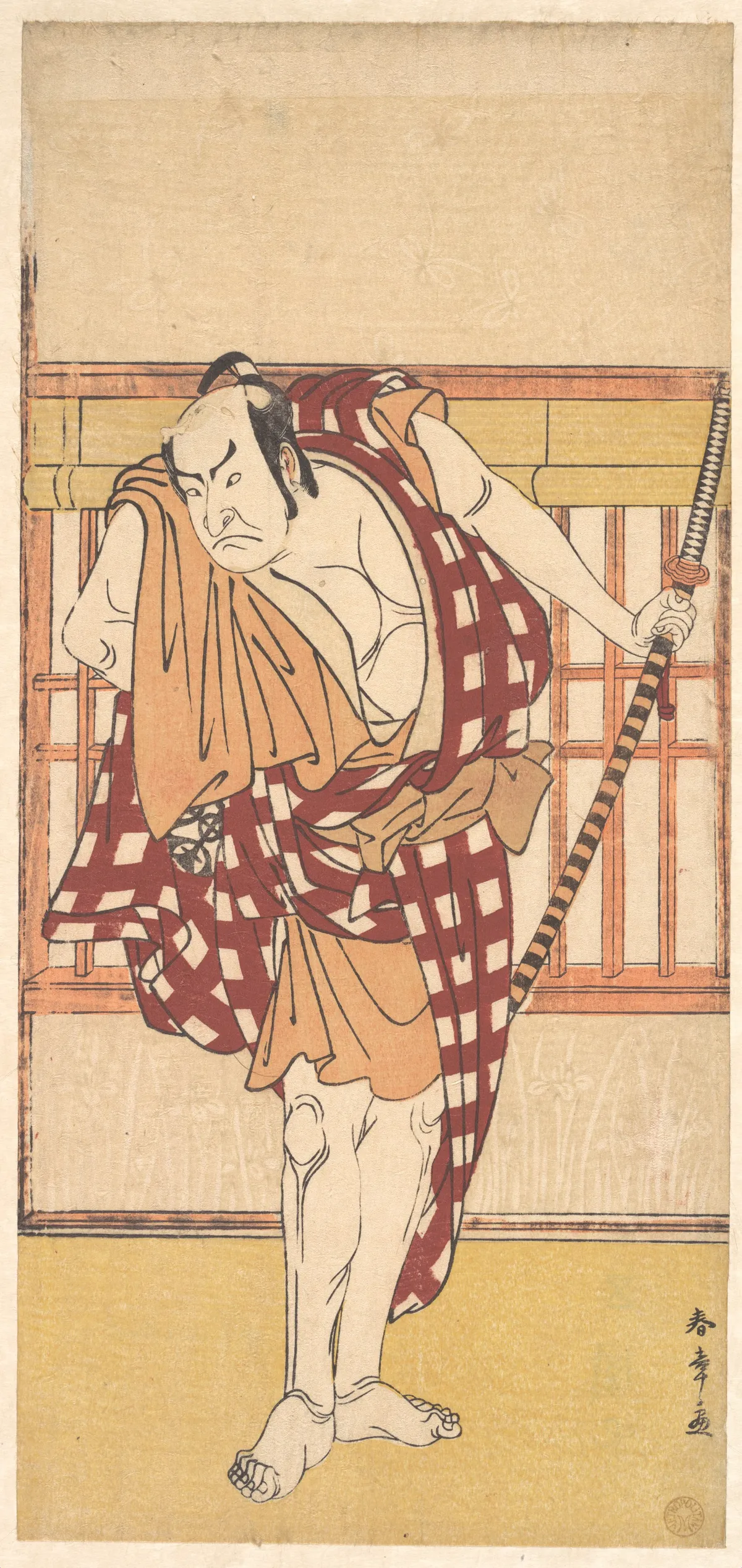 The Actor Nakamura Nakazo as a Kyokaku | Katsukawa Shunshō 勝川春章 - 浮世繪畫廊