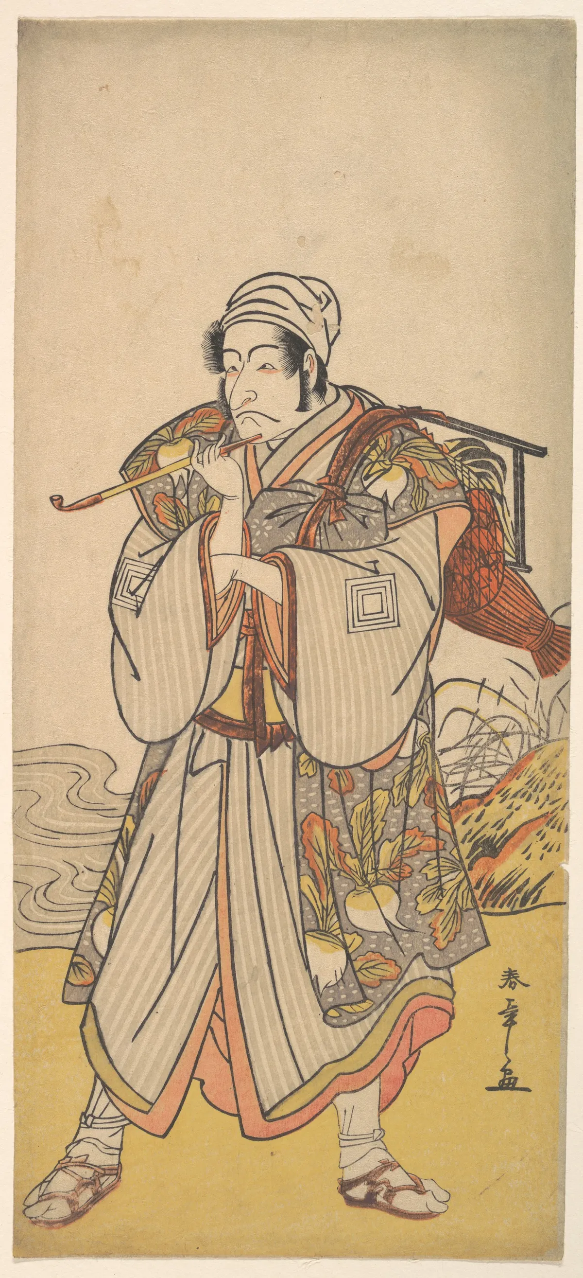 The Actor Danjuro III as an Itinerant Peddler | Katsukawa Shunshō 勝川春章 - 浮世繪畫廊