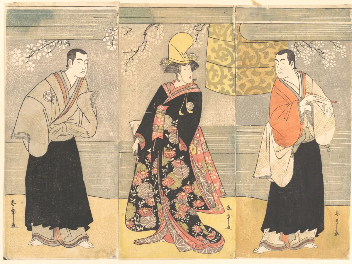 Drama of Hikeyahike Kanhiki Dojoji | Katsukawa Shunshō 勝川春章 - 浮世繪畫廊
