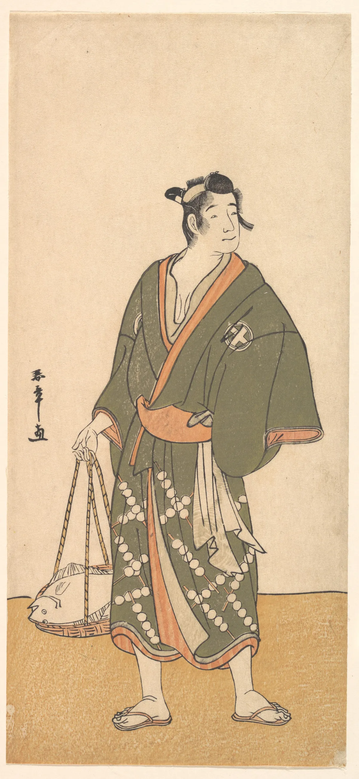 The Actor Otani Hiroemon III as a Fish Peddler | Katsukawa Shunshō 勝川春章 - 浮世繪畫廊