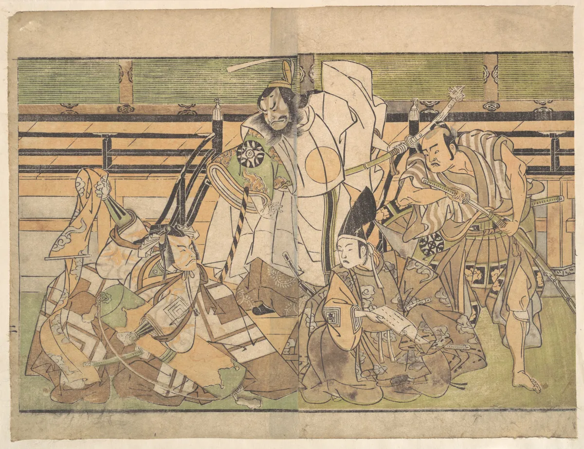 Four Actors in Unidentified Roles | Katsukawa Shunshō 勝川春章 - 浮世繪畫廊