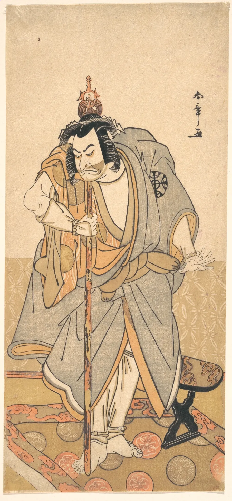 The actor Nakamura Nakazo as a rokuju-rokubu (pilgrim to Buddhist temple) | Katsukawa Shunshō 勝川春章 - 浮世繪畫廊