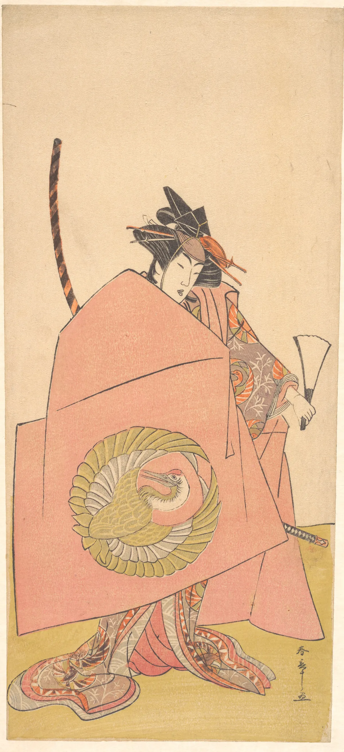 The Actor Segawa Kikunojō III as Wappa no Kikuō in a Woman’s “Asahina Armor Pulling” (Asahina no kusazuri-biki) Scene | Katsukawa Shunshō 勝川春章 - 浮世繪畫廊