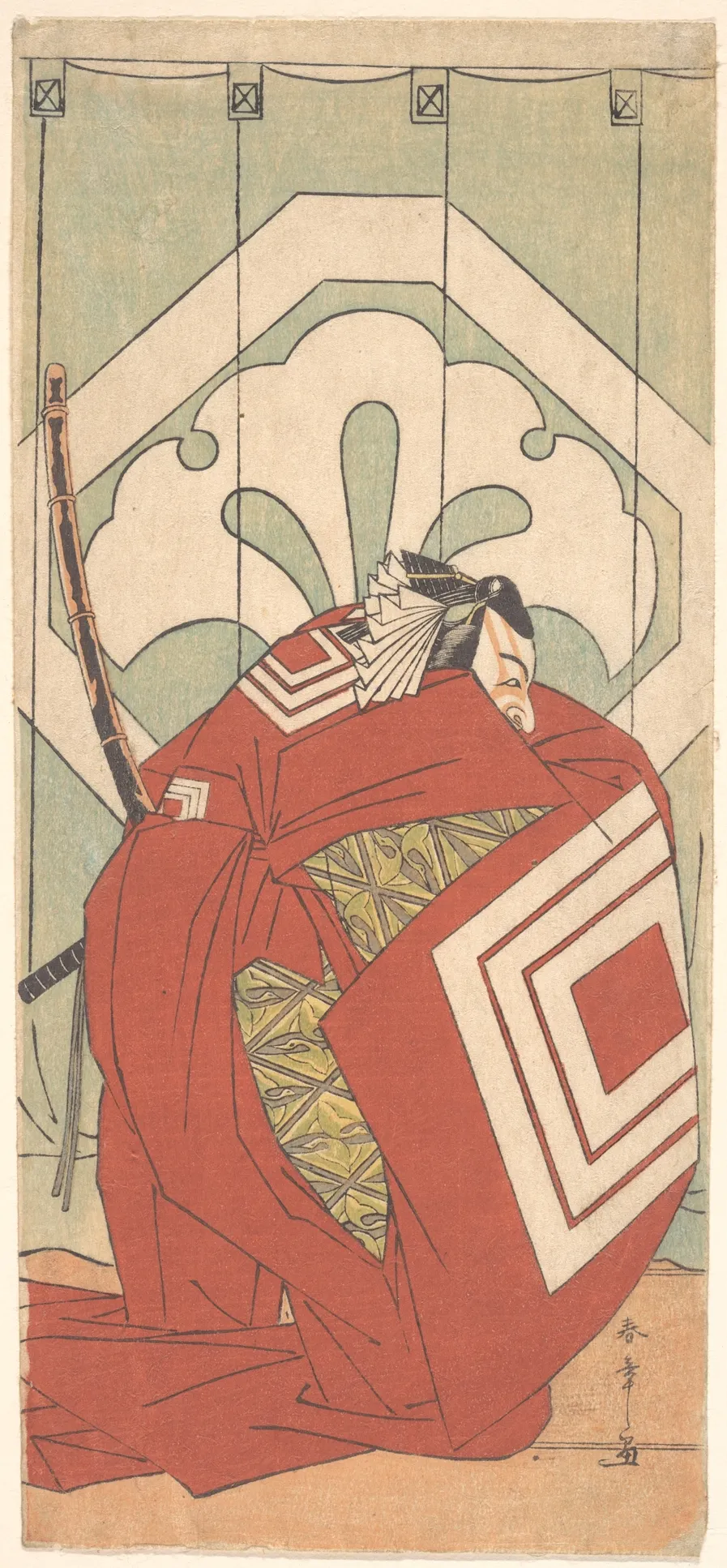 Ichikawa Danjuro V in a Shibaraku Role | Katsukawa Shunshō 勝川春章 - 浮世繪畫廊