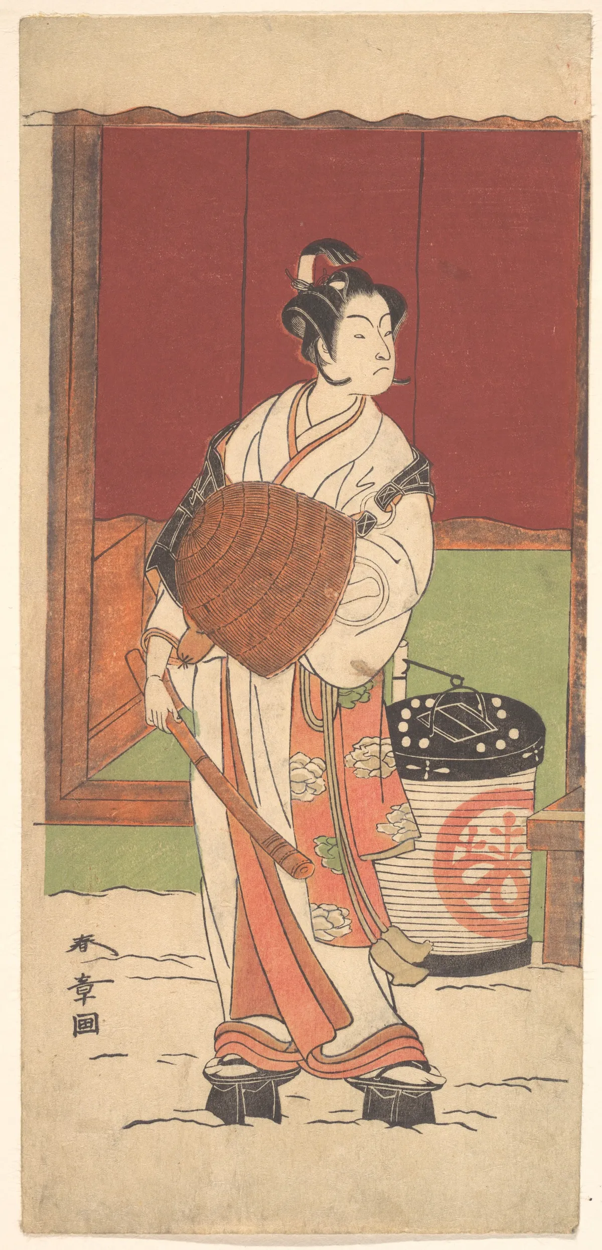 The Actor Ichikawa Monosuke II in the Role of Daito-no-miya Disguised as a Komuso | Katsukawa Shunshō 勝川春章 - 浮世繪畫廊