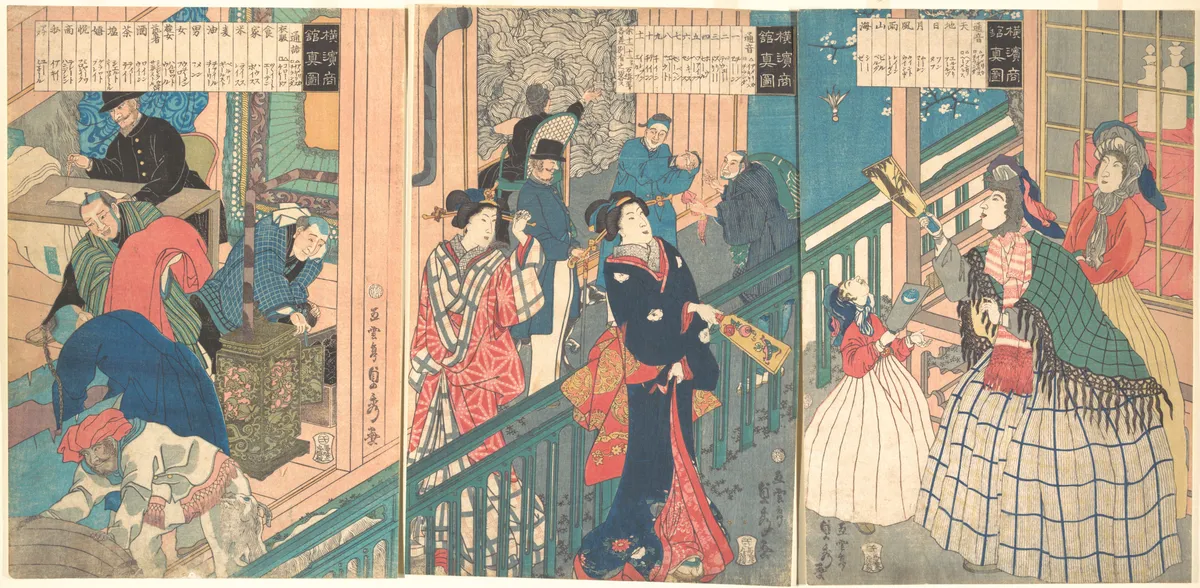 A True View of a Trading House of a Yokohama Merchant | Utagawa (Gountei) Sadahide - 浮世繪畫廊