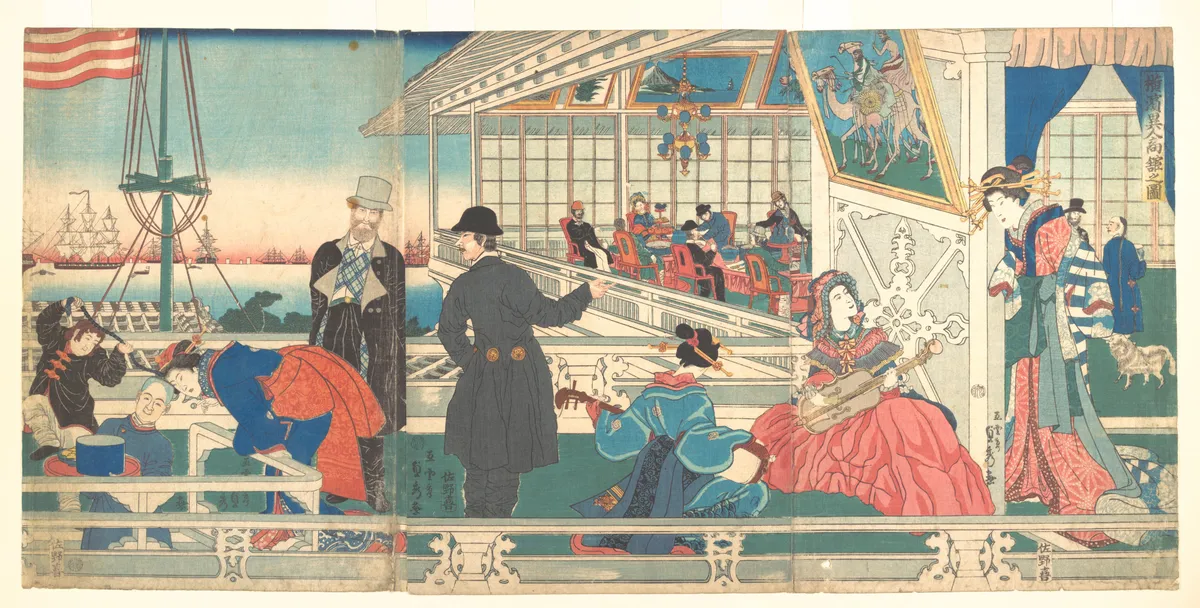 Home of Foreign Merchants in Yokohama | Utagawa (Gountei) Sadahide - 浮世繪畫廊