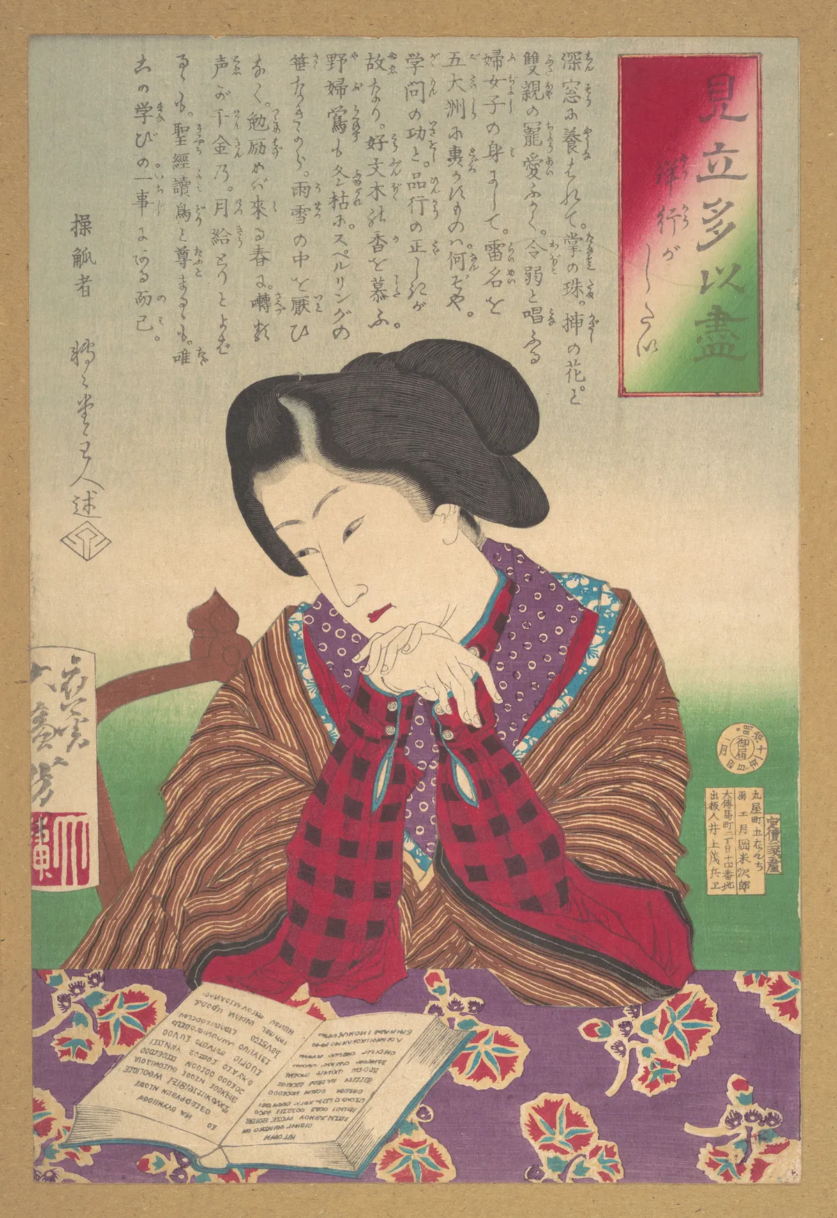 Collection of Desires, Wish for Foreign Travel (Mitate Tai zukushi-yōkō ga shitai) | Tsukioka Yoshitoshi - 浮世繪畫廊